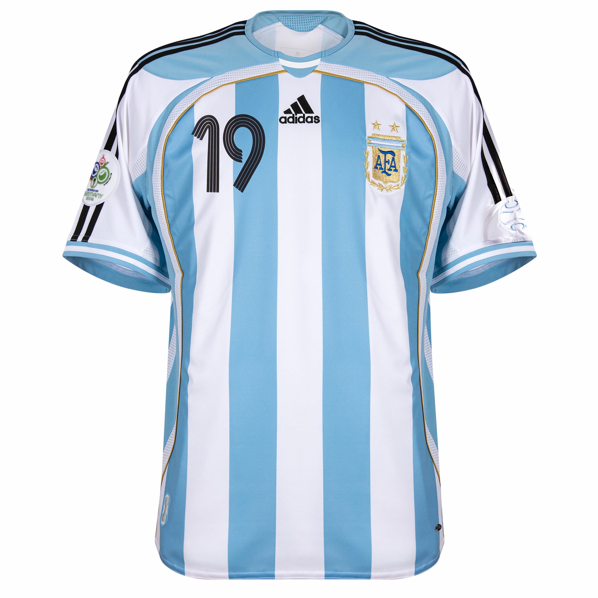 Argentina Home Messi 19 Shirt 2006 (Reissue) Incl. Fifa World Cup 2006 Patch