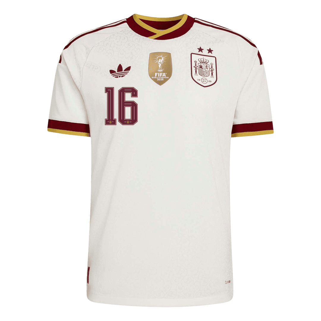 Spain RODRIGO 16 Away Fan Jersey World Cup 2026 - Champion
