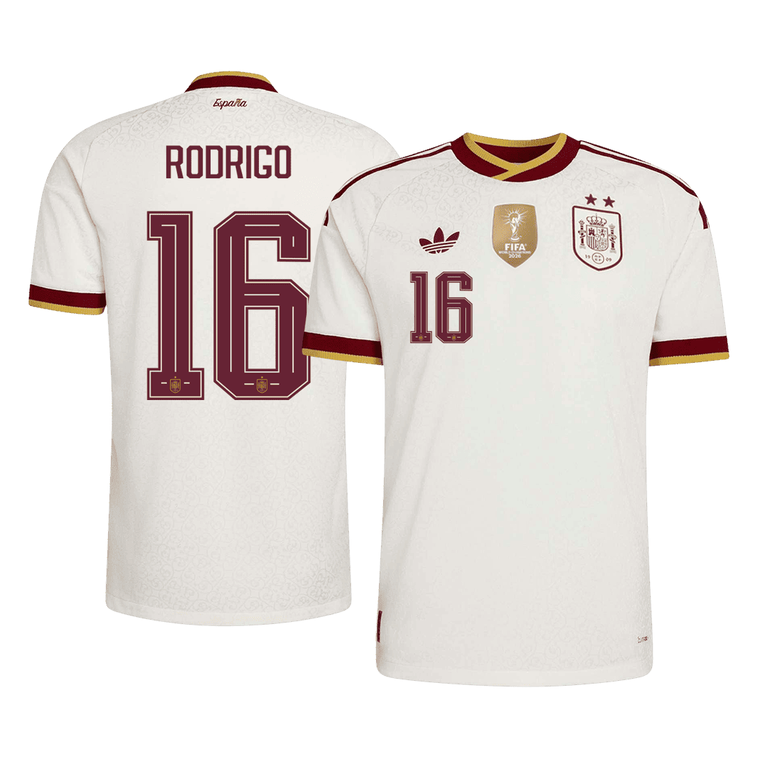 Spain RODRIGO 16 Away Fan Jersey World Cup 2026 - Champion