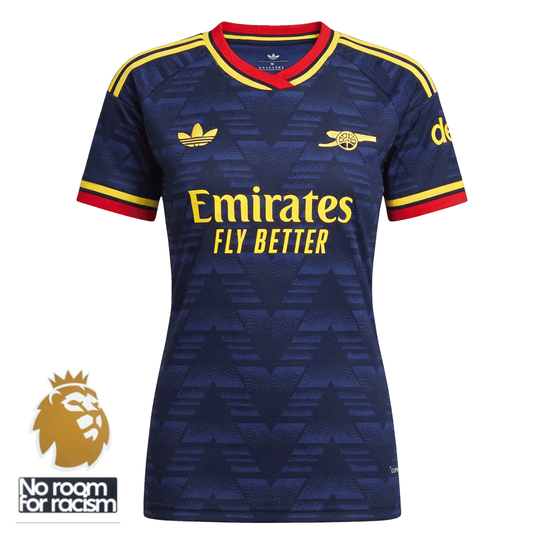 Arsenal Away Fan Women‘s Jersey Shirt 2026/27 + Premier League Champion Badge(New) & No Room For Racism