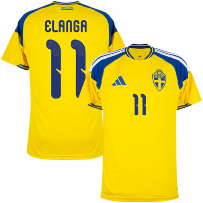 Sweden Home Elanga 11 Fan Jersey Shirt 2026-2027 World Cup