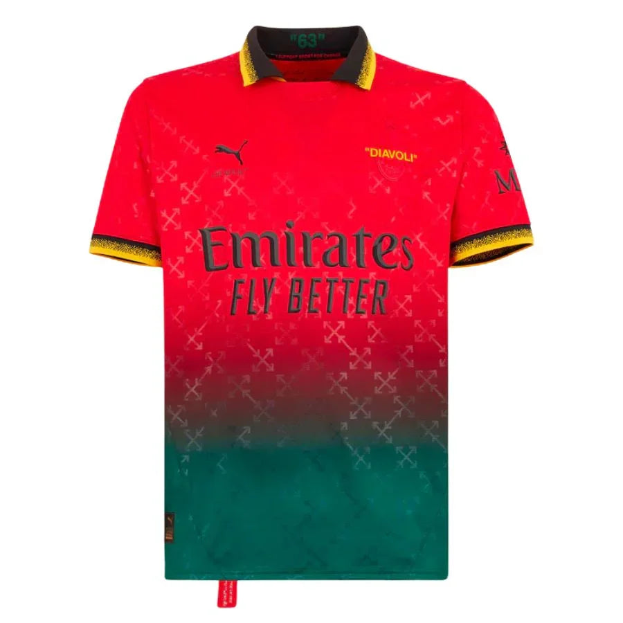 Ac Milan Red Jersey Diavoli X Off-White™ Fan Jersey 2025